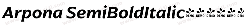 Arpona SemiBoldItalic字体转换